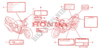 ETIQUETTE DE PRECAUTIONS pour Honda BIG ONE 1000 1996