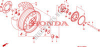 ROUE ARRIERE pour Honda BIG ONE 1000 1993