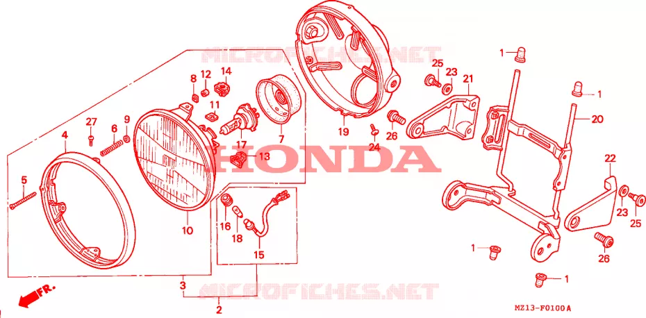 PHARE Honda MOTO 1000 CB 1996  CB1000FT