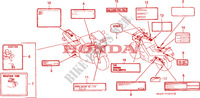 ETIQUETTE DE PRECAUTIONS pour Honda CBR 1000 F 1993