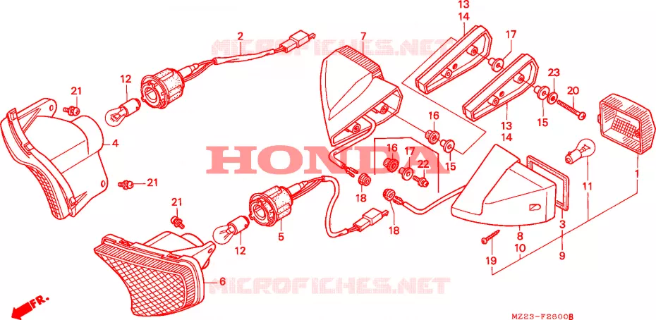 CLIGNOTANT Honda MOTO 1000 CBR 1995  CBR1000FS