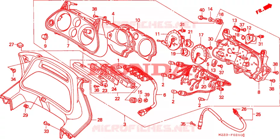 COMPTEUR Honda MOTO 1000 CBR 1993  CBR1000FP