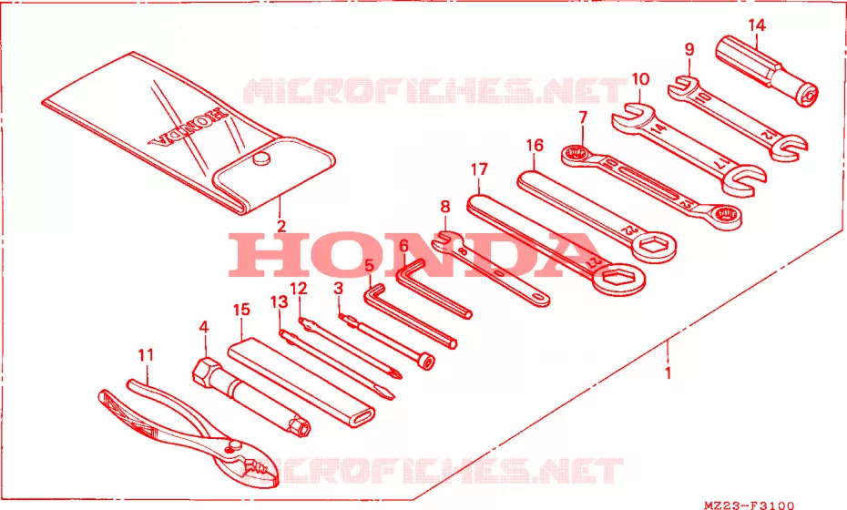 OUTIL Honda MOTO 1000 CBR 1995  CBR1000FS
