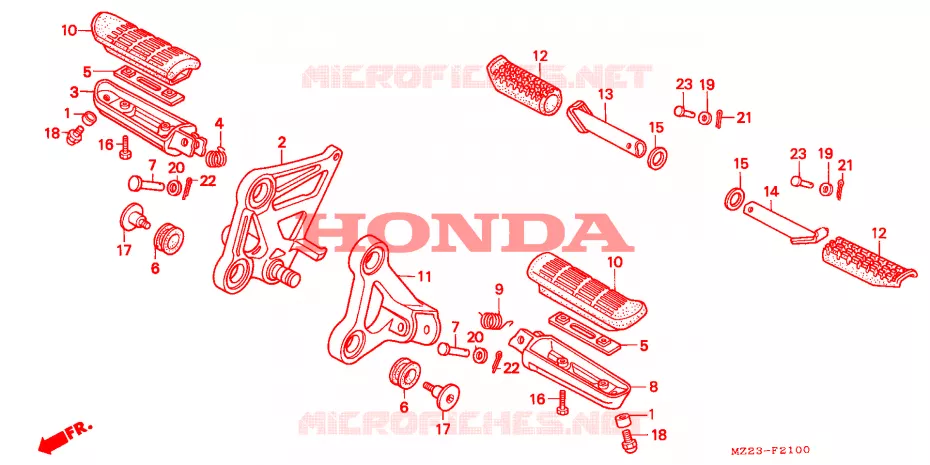 REPOSE PIED Honda MOTO 1000 CBR 1999  CBR1000FX