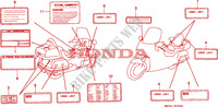 ETIQUETTE DE PRECAUTIONS(1) pour Honda GL 1500 GOLD WING SE 20éme anniversaire 1995
