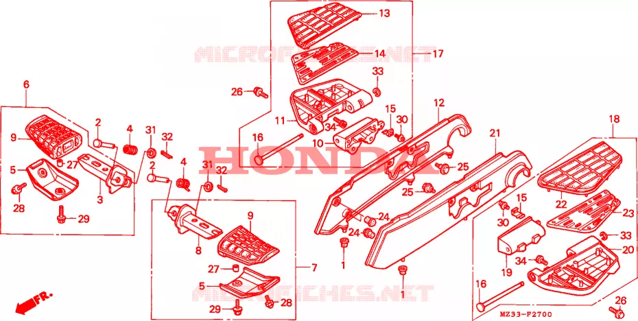 MARCHE(GL1500AP/AR/AS/AT) Honda MOTO 1500 GOLD-WING 1996  GL1500AT