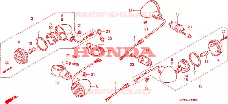 CLIGNOTANT Honda MOTO 750 VF 1994  VF750CR