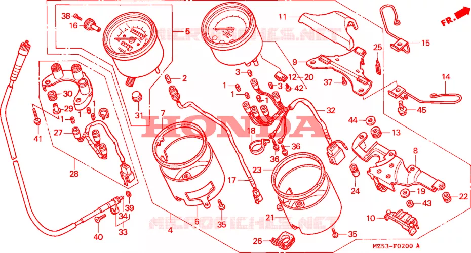 COMPTEUR Honda MOTO 750 VF 1994  VF750CR