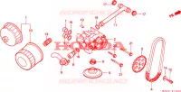FILTRE A HUILE   POMPE A HUILE pour Honda NTV 650 1995