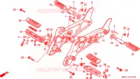 REPOSE PIED pour Honda NTV 650 1995
