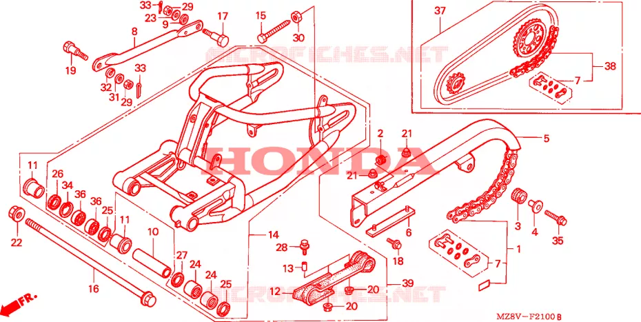 BRAS OSCILLANT Honda MOTO 600 SHADOW 1998  VT600CW