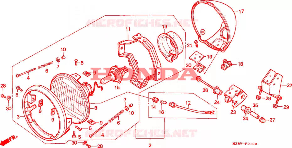 PHARE Honda MOTO 600 SHADOW 1999  VT600CX