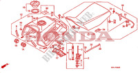 RESERVOIR A CARBURANT pour Honda TRX 300 FOURTRAX 4X4 1991