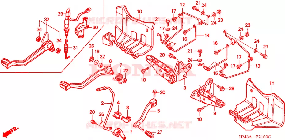 REPOSE PIED Honda ATV 300 FOURTRAX 2006  TRX300EX6