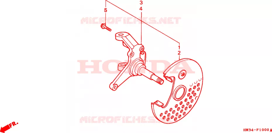 ARBRE DE ROUE  Honda ATV 300 FOURTRAX 1997  TRX300EXT