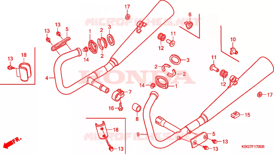 SILENCIEUX D'ECHAPPEMENT Honda MOTO 250 CB 2004  CB250P4