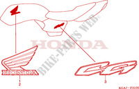 AUTOCOLLANTS pour Honda CG 125 2009