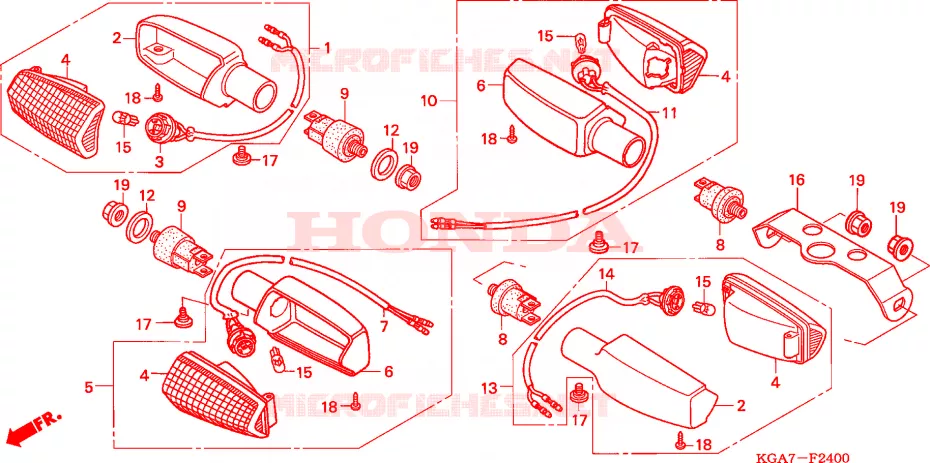 CLIGNOTANT Honda MOTO 125 CG 2008  CG125ES7