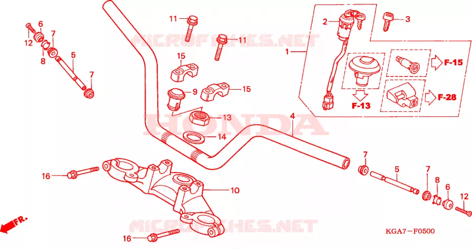 GUIDON - TE DE FOURCHE Honda MOTO 125 CG 2007  CG125ES7
