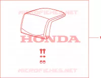 DOSSERET DE TOP CASE (TOP) pour Honda 125 VARADERO 2009