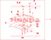SUPPORT   PLATINE TOP CASE pour Honda 125 VARADERO 2009
