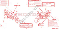 ETIQUETTE DE PRECAUTIONS pour Honda CBF 250 2007