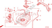 RESERVOIR A CARBURANT pour Honda SH 125 R, REAR DRUM BRAKE, TOP BOX 2010