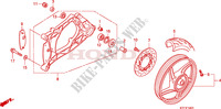 ROUE ARRIERE   BRAS OSCILLANT (SH125/R/150/R) pour Honda SH 125 R, REAR DRUM BRAKE, TOP BOX 2010