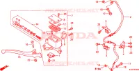 MAITRE CYLINDRE FREIN AV.(SH300/R) pour Honda SH 300 SPC 2008
