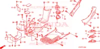 PLANCHER   REPOSE PIED pour Honda SH 300 SPC 2008