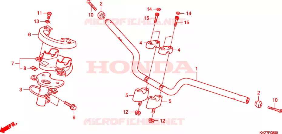 GUIDON Honda SCOOTER 250 REFLEX 2008  NSS250S8