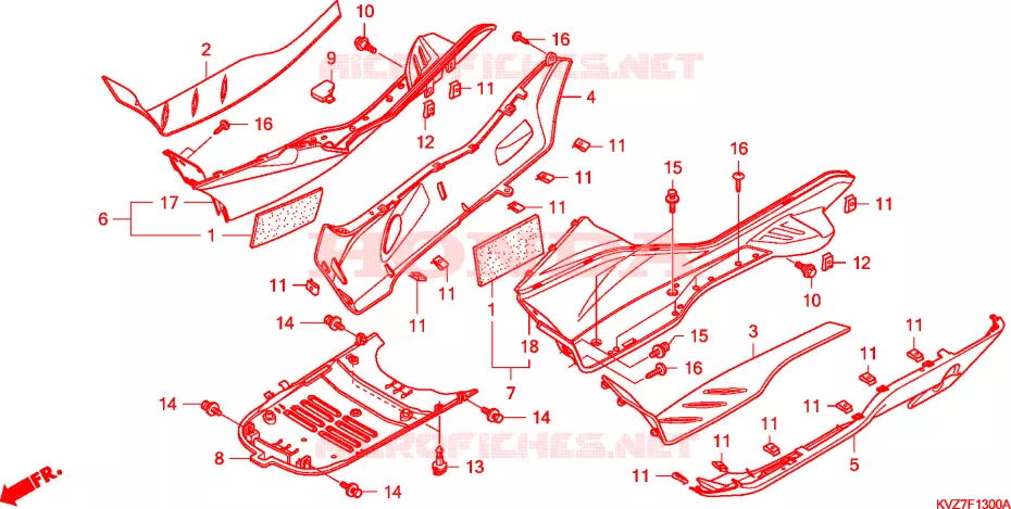 MARCHE PIEDS Honda SCOOTER 250 FORZA 2009  NSS250A8