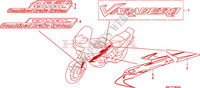 AUTOCOLLANTS pour Honda XL 1000 VARADERO ABS RED 2009