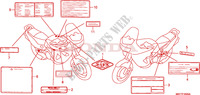 ETIQUETTE DE PRECAUTIONS  pour Honda XL 1000 VARADERO ABS RED 2009