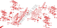 REPOSE PIED pour Honda XL 1000 VARADERO ABS RED 2008