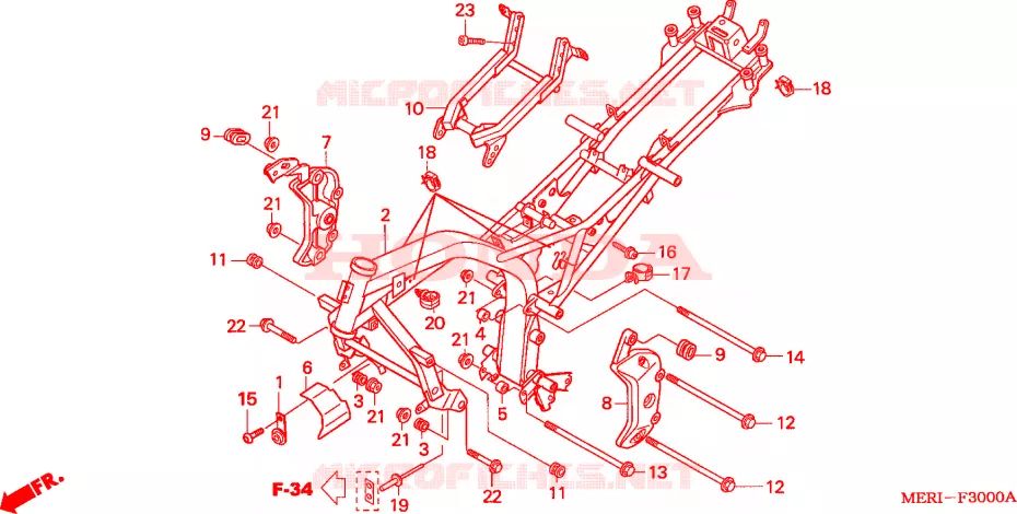 CADRE Honda MOTO 600 CBF 2004  CBF600N4