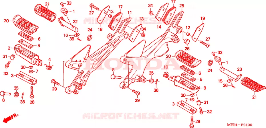 REPOSE PIED Honda MOTO 600 CBF 2005  CBF600NA4