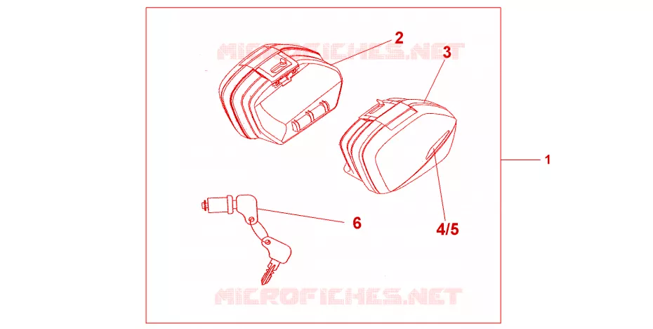 VALISES STANDARD Honda MOTO 600 CBF 2004  CBF600S4