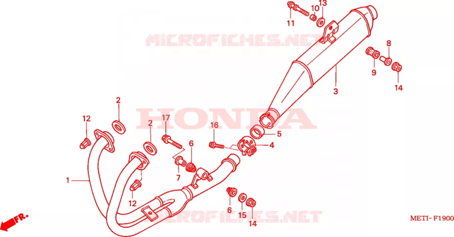 SILENCIEUX D'ECHAPPEMENT Honda MOTO 500 CBF 2005  CBF500A4