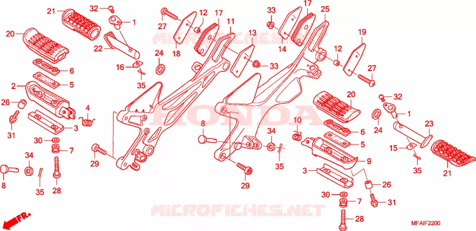 REPOSE PIED Honda MOTO 1000 CBF 2008  CBF10008