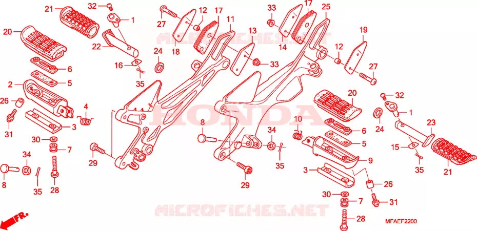 REPOSE PIED Honda MOTO 1000 CBF 2010  CBF1000TA