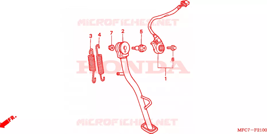 BEQUILLE Honda MOTO 650 FMX 2006  FMX6505_F