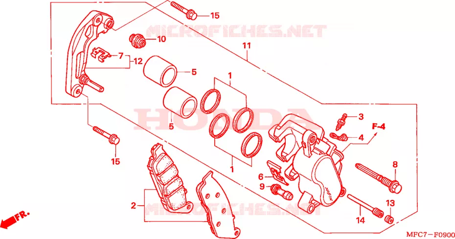 ETRIER DE FREIN AVANT Honda MOTO 650 FMX 2005  FMX6505