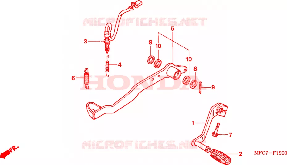 PEDALE Honda MOTO 650 FMX 2005  FMX6505_F