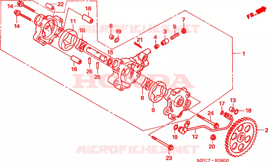 POMPE A HUILE Honda MOTO 650 FMX 2005  FMX6505