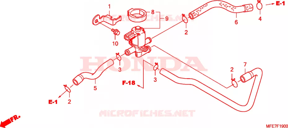 COMMANDE INJECTION D'AIR SOUPAPE Honda MOTO 750 SHADOW 2008  VT750C28