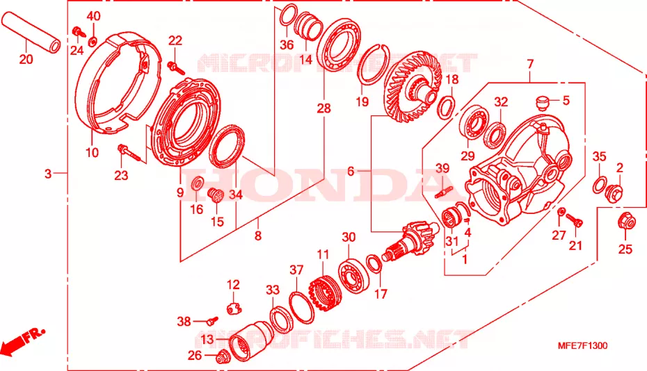 COUPLE CONIQUE Honda MOTO 750 SHADOW 2010  VT750C2BA