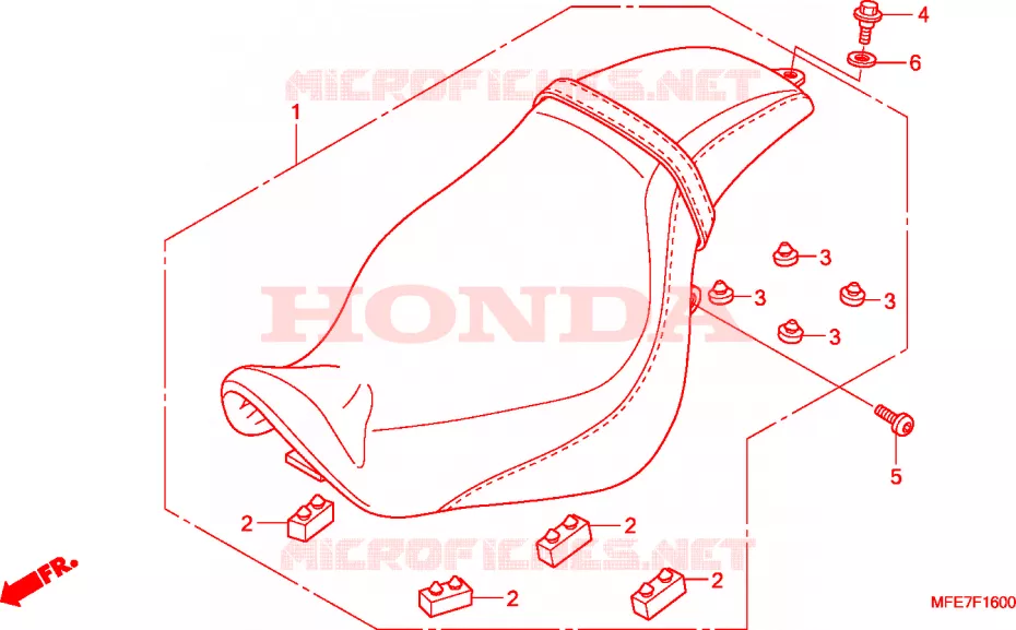 SELLE Honda MOTO 750 SHADOW 2009  VT750C2F9