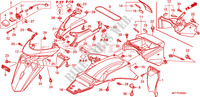 GARDE BOUE ARRIERE pour Honda TRANSALP 700 ABS BLANCHE 2009