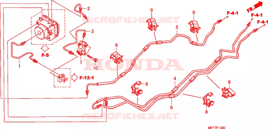 CONDUITES DE FREIN/PCV.(ABS) Honda MOTO 700 TRANSALP 2009  XL700VA9